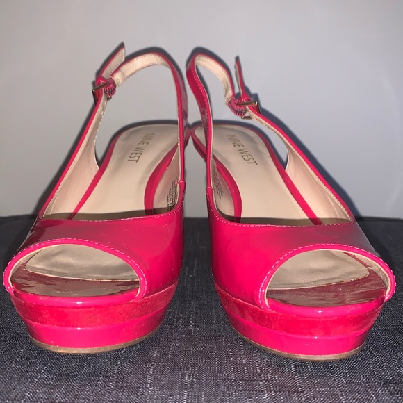 Pink Nine West Peep Toe Heel - Picture 2 of 5